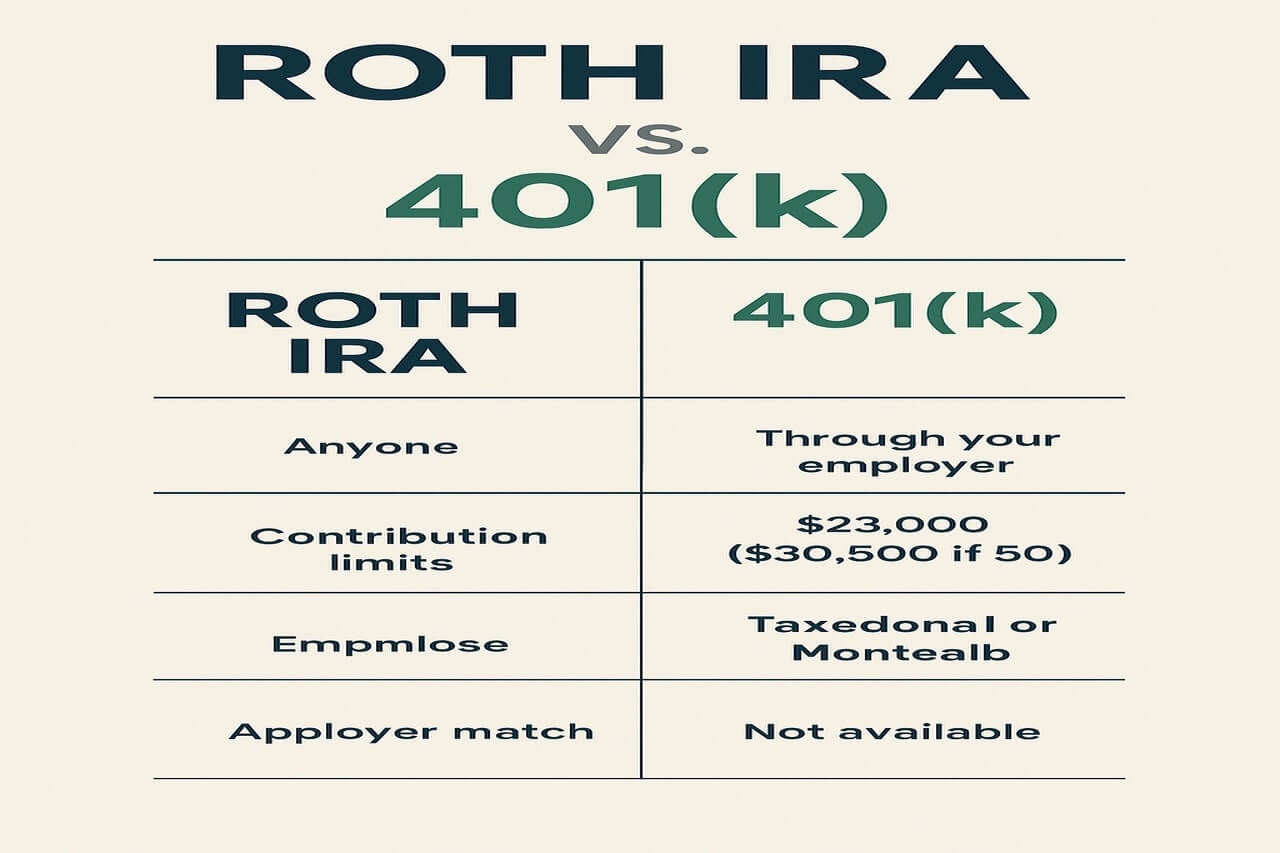Read more about the article Roth IRA vs. 401(k): Which Retirement Plan Is Right for You?