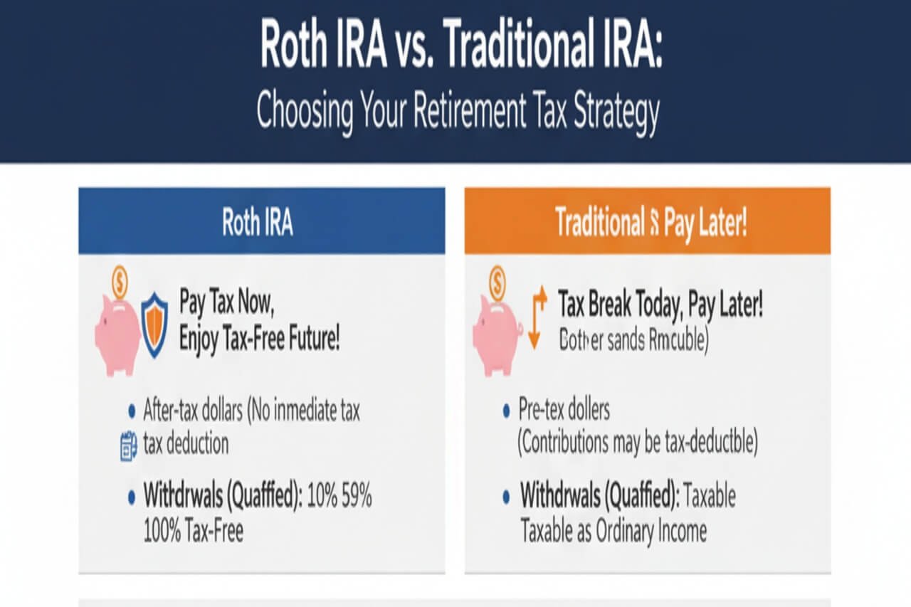 Read more about the article Roth IRA vs. Traditional IRA: Choosing Best Retirement Tax Strategy