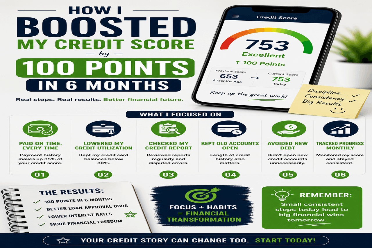How I Boosted My Credit Score by 100 Points in 6 Months