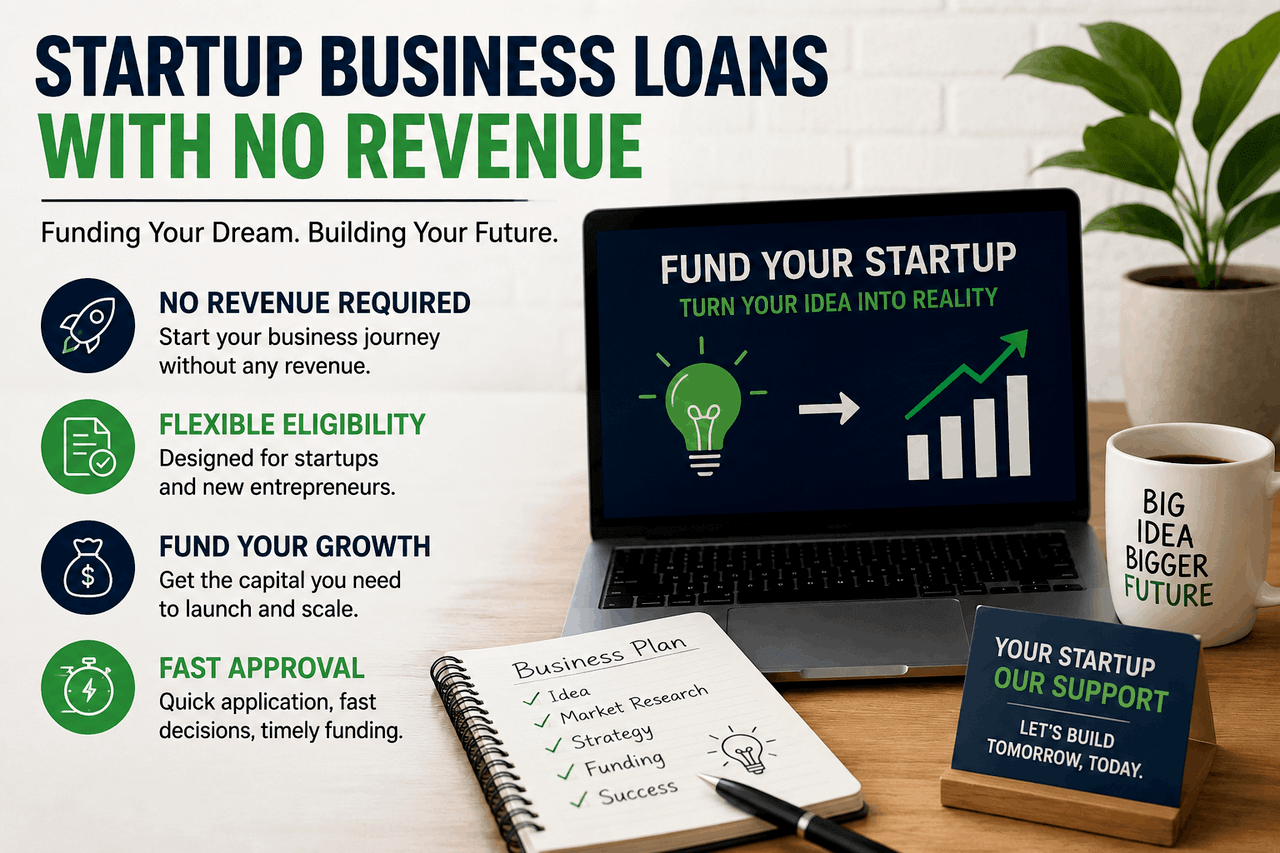 Startup business loans with no revenue